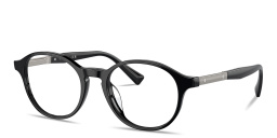 Shop BRUNELLO CUCINELLI Logo Unisex Round Eyeglasses in Black online.