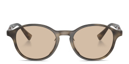 Shop BRUNELLO CUCINELLI Logo Unisex Round Eyeglasses in Havana online.