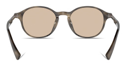 Shop BRUNELLO CUCINELLI Logo Unisex Round Eyeglasses in Havana online.