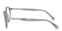 Shop BRUNELLO CUCINELLI Logo Unisex Round Eyeglasses in Grey online.