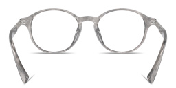 Shop BRUNELLO CUCINELLI Logo Unisex Round Eyeglasses in Grey online.