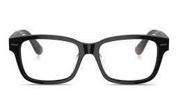 BRUNELLO CUCCINELLI Sartorial Sunset Unisex Rectangle Eyeglasses in Black – Product Photo 1