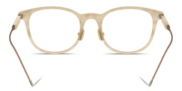 Shop BRUNELLO CUCINELLI Sartorial Sunset Unisex Round Eyeglasses in Beige online.