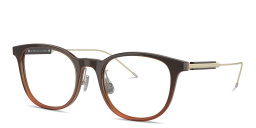 Shop BRUNELLO CUCINELLI Sartorial Sunset Unisex Round Eyeglasses in Brown online.