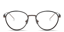 Shop BRUNELLO CUCINELLI Sartorial Sunset Unisex Round Eyeglasses in Black online.