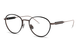 Shop BRUNELLO CUCINELLI Sartorial Sunset Unisex Round Eyeglasses in Black online.