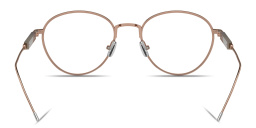 Shop BRUNELLO CUCINELLI Sartorial Sunset Unisex Round Eyeglasses in Rose Gold online.