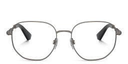 Shop BURBERRY Logo Irregular Eyeglasses in Dark Grey online.