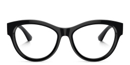 Shop BURBERRY TB Motif Round Eyeglasses in Black online.