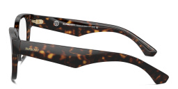 Shop BURBERRY Logo Panthos Eyeglasses in Dark Havana online.