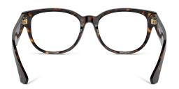 Shop BURBERRY Logo Panthos Eyeglasses in Dark Havana online.