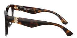 Shop BURBERRY TB Motif Square Eyeglasses in Dark Havana online.