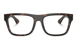 BURBERRY Logo Square Eyeglasses in Dark Havana – Product Photo 1