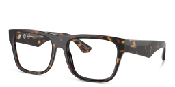 BURBERRY Logo Square Eyeglasses in Dark Havana – Product Photo 2