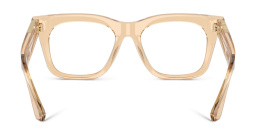 Shop BURBERRY Logo Square Eyeglasses in Light Brown online.
