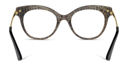 Shop Dolce & Gabbana Logo Cat-Eye Eyeglasses in Black online.