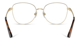 Dolce & Gabbana Logo Wide Butterfly Eyeglasses in Light Gold – Product Photo 4