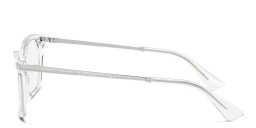 Shop Dolce & Gabbana Logo Rectangle Eyeglasses in Clear online.