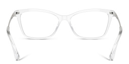 Shop Dolce & Gabbana Logo Rectangle Eyeglasses in Clear online.