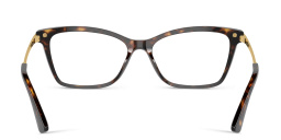 Shop Dolce & Gabbana Logo Wide Rectangle Eyeglasses in Havana online.