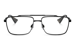 Dolce & Gabbana Logo Wide Rectangle Eyeglasses in Black – Product Photo 1