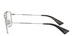 تسوق نظارات طبية مستطيلة واسعة بشعار العلامة دولتشي آند غابانا بلون فضي أونلاين.