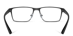 تسوق نظارات طبية مستطيلة واسعة بشعار العلامة امبوريو أرماني بلون أسود مطفي أونلاين.