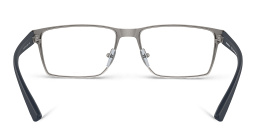 Emporio Armani Logo Wide Rectangle Eyeglasses in Matte Gunmetal – Product Photo 4
