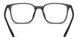 Emporio Armani Logo Square Eyeglasses in Shiny Transparent Black – Product Photo 4