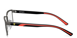 SCUDERIA FERRARI Logo Wide Rectangle Eyeglasses in Gunmetal – Product Photo 3