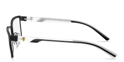 SCUDERIA FERRARI Logo Wide Rectangle Eyeglasses in Matte Black – Product Photo 3