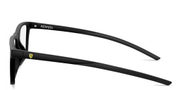 SCUDERIA FERRARI Logo Wide Square Eyeglasses in Black – Product Photo 3