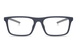 SCUDERIA FERRARI Logo Wide Square Eyeglasses in Blue – Product Photo 1