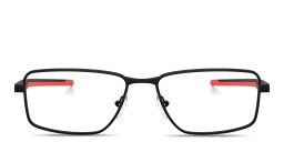 Logo Wide Rectangle Eyeglasses من سكوديريا فيراري بلون أسود - صورة المنتج 1