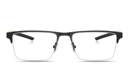Logo Half-Rim Wide Square Eyeglasses من سكوديريا فيراري بلون أصفر أسود - صورة المنتج 1