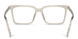 Shop MIU MIU Vertical Logo Square Eyeglasses in Grey online.