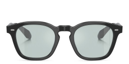 Shop OLIVER PEOPLES N.03 Unisex Square Eyeglasses in Black online.