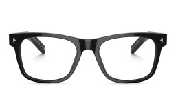 Shop PRADA Logo Pillow Eyeglasses in Black online.
