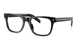 Shop PRADA Logo Pillow Eyeglasses in Black online.