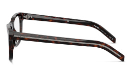 Shop PRADA Logo Pillow Eyeglasses in Tortoise online.