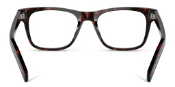 Shop PRADA Logo Pillow Eyeglasses in Tortoise online.