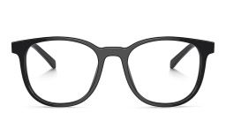 Shop PRADA Logo Panthos Eyeglasses in Black online.
