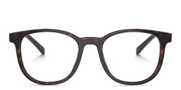 Shop PRADA Logo Panthos Eyeglasses in Tortoise online.