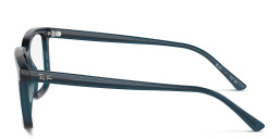 Shop Ray-Ban Alain Optics Unisex Rectangle Eyeglasses in Opal Dark Blue online.