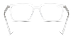 Shop Ray-Ban Alain Optics Unisex Rectangle Eyeglasses in Transparent online.