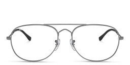 Ray-Ban Bain Bridge Optics Unisex Wide Pilot Eyeglasses in Gunmetal – Product Photo 1