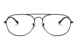Bain Bridge Optics Unisex Wide Pilot Eyeglasses من راي بان بلون أسود - صورة المنتج 1