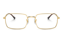 Optics Unisex Rectangle Eyeglasses من راي بان بلون ذهبي - صورة المنتج 1