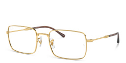 Ray-Ban Optics Unisex Rectangle Eyeglasses in Gold – Product Photo 2