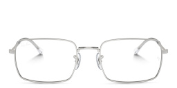 Ray-Ban Optics Unisex Rectangle Eyeglasses in Silver – Product Photo 1